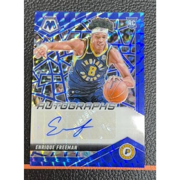 2024-25 Panini Mosaic Enrique Freeman RC Rookie Auto Blue /49 - Picture 1 of 2